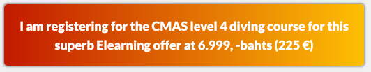 Become CMAS Level 4 in scuba diving with scuba diving CMAS e-Learning, cmas online diving training with Diving Asia, the cmas 5-star diving elearning center Dive Academy Thailand Diving Pattaya Thailand Asia, e learning cmas